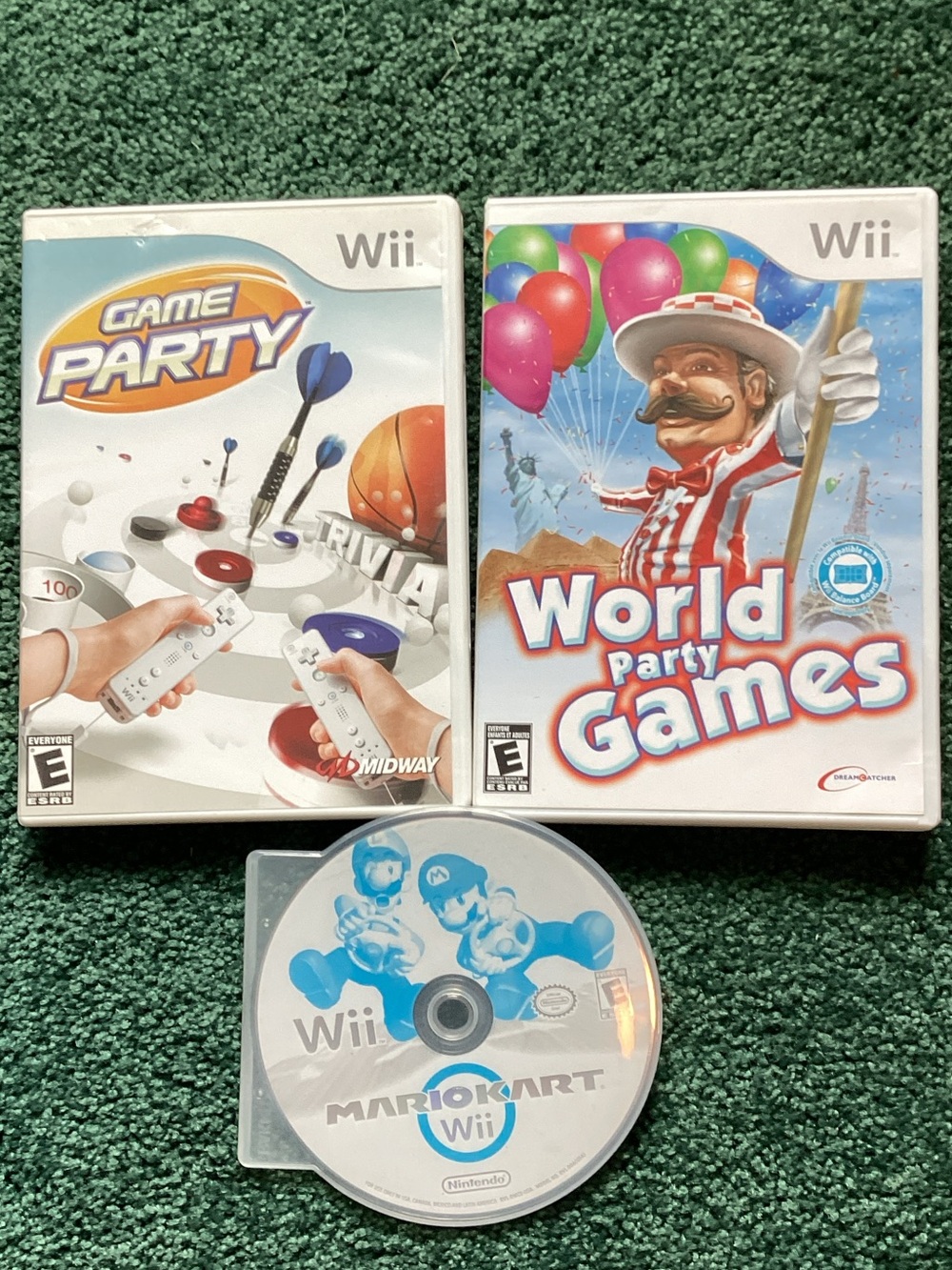 Nintendo Wii Mario Kart Disc and Party Games and Game Party